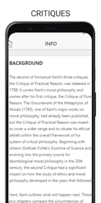 CRITIQUE OF PRACTICAL REASON android App screenshot 1